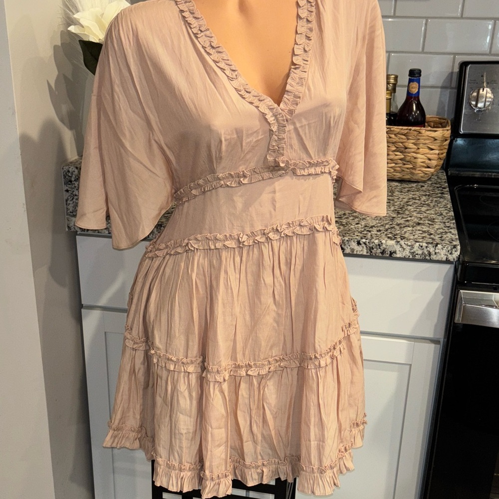 Mustard Seed whimsical romantic Blush Pink Dress - Picture 8 of 10